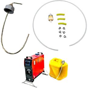 Extra Capacity Fuel Tank Standpipe Kit for Diesel Heaters - All-Metal Rust-Proof Cap with 36" Tubing, Tygn Connectors, Hose Clamps, and Fuel Filter - Extend Runtime with 5-Gallon Diesel Tank