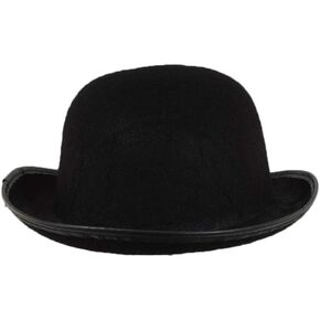 Black Blended Wool Felt Derby Costume Hat