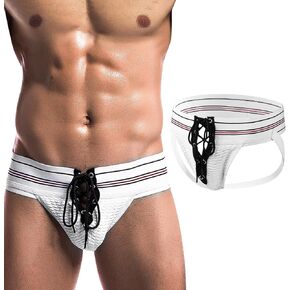 رجال مثير jock staps الدانتيال g-string ملابس داخلية مخططة