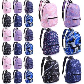 Paterr 24 Pack Backpack Bulk 17" School Backpacks Lightweight Book Bag in Bulk for Student Kids Travel Camping (Assorted Colors)