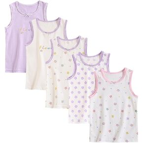 Girls Tank Tops Kids Undershirts, Kids Super Soft Cotton Sleeveless Tank Tops for Girls (2-10Years) in Kuwait