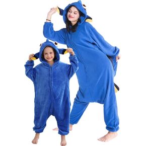 Darkcom Kids Animal Onesie ، Women and Mens Cosplay Algae Glgae Fish Onesie Assomeen Assume Christmas Pajamas Sleepwear