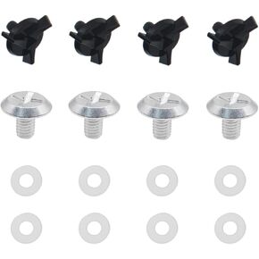 8 PCS Motorcycle Helmet Screws Sturdy Helmet Visor Screws for Most Off-Road Helmets (Black, Silver)