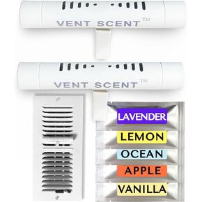 Whole Home Air Freshener | 10 Scented Sticks Included | Passive Essential Oil Diffuser | Easier Placement Than HVAC Furnace Filter or AC | Adjustable House Freshener & Fragrance System