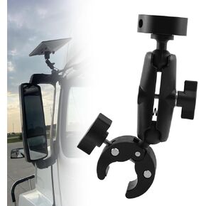 RYANSTAR RACING Starlink Mini Mount - Adjustable Clamp for RV, Yacht, Camper, Guardrails & Roof Racks - Angle Adjustment - Aluminum Alloy Adapter - Compatible with Starlink Mini Accessories(Silver)