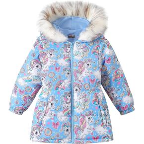 طفلة طفلة شتاء سترة طفل صغير مقنعين لطيف معطف يونيكورن معطف في الهواء الطلق سترة سترة الثلج في الهواء الطلق in Kuwait