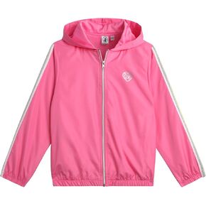 Body Glove Girls Windbreaker - Cozy Zip-Up Hooded Jacket for Girls (7-12)