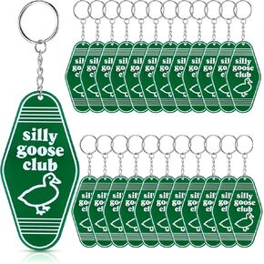 Silly Goose Keychain Cute Funny Keychain Bulk Novelty Silly Goose Gag Gifts Vintage Hotel Gift for Men Women Backpack