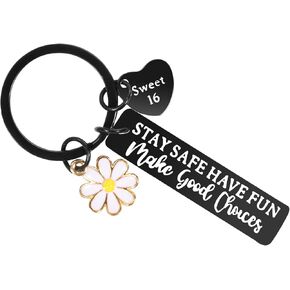 Sweet 16 Party Decorations,Elegant Keychain 16th Birthday Gift for Grils,Sweet 16 Birthday Gift Accessories for Teen Girls