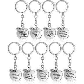 Yaomiao 9 Pcs Teacher Appreciation Keychain Gifts Bulk Graduation Teacher's Day Thank You Gifts