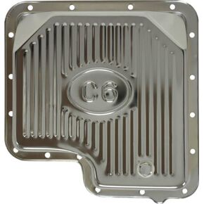 متوافق/بديل لـ Ford C6 Steel Sentmission Pan - Chrome
