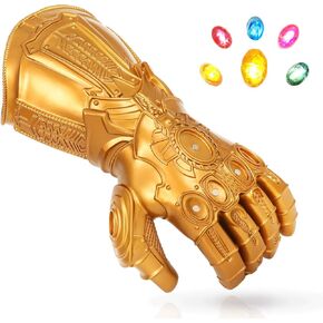 LED LED UP Red Infinity Gauntlet مع ستة قفازات مغناطيس قابلة للإزالة للأسلوب الخارق كوزبلاي قفازات إنفينيتي