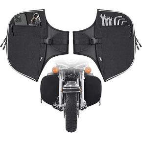 Benlari Soft Lowers Chaps Highway Crash Bar Covers Motorcycle Leg Warmers Fit for Harley Touring Road King Road Glide Electra Glide and Trike Models After 1980-2024