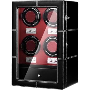 jqueen 4 شاهد ويندر مع محرك هادئ ， 4 مساحات متعرجة و 4 storages مع إضاءة LED