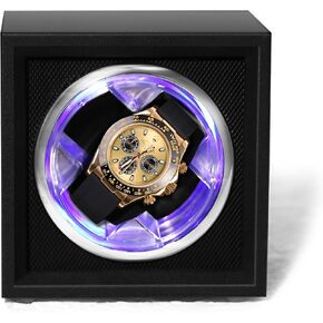 Watch Winder for Automatic Watches - Automatic Watch Winder Box with Silent Japanese Motor, Watch Winders for Automatic Watches,USB Powered,Automatic Watch Winder for Women's and Men's Watches,Black
