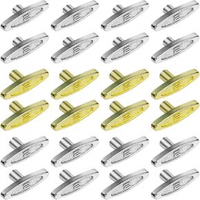 24PCS MUSIC BOX KIYS KIT - بما في ذلك 8pcs 8mm 0.35 "Silver Metal Music Box T Bar Keys و 8pcs 10mm 0.39"