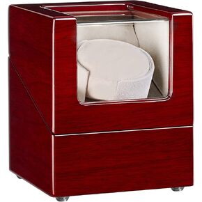 jqueen Watch Watch Winder مع Mabuchi Motor هادئ (Walnut)