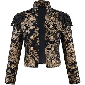 Womens Steampunk Vintage Jacket Long Sleeve Medieval Gothic Coat Women Retro Victorian Jacket