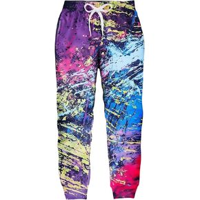 Sports Jogger Pants Boys Funny 80s 90s 3D Graphic Spectpants Retro Printric Track Pants with Gockets for Boy 6-16y