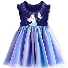 VIKITA Girls Dresses Summer Party Pink Tutu Dress for 2-12 Years Kids
