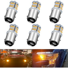 Unxmrff Super Bright تم ترقيته 2357 1157 مصباح LED لأضواء إشارة الدوران 2057 2057A 7528 BAY15D 1157 استبدال مصابيح LED لأضواء وميض ، ذيل/ركض/جانبي أضواء ، حزمة 6