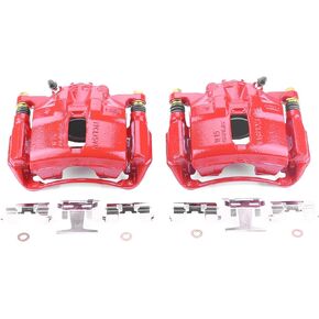 Power Stop Front S1462 Pair of High-Temp Red Powder Coated Calipers For Acura Legend 1991-1995, Acura RL 1996-1998, Acura TL 1996-1998, Honda Accord 1998-2002 [Model Specific]