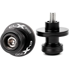 Compatible With CF CLX 700 700CL-X CL-X700 700CLX 700 CLX 700 CL-X CLX700 SPORT 2021 2022 2023 2024 CNC Motorcycle Swingarm Spools Sliders Swing Arm Spools Screws (Black)