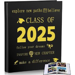 الفصل الدراسي لعام 2025 ألبوم التخرج صورة 4 × 6 بوصة 200 بوصة قصاصات قصاصات الألبوم ألبوم ألبوم لوكس هدية دراسات عليا كبار جول