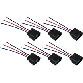 673-2301 8Pcs Ignition Coil Pack Connector, Wire Harness Plug Adapter, with Tie and Heat Shrinkable Tube Terminals, Replacement for Honda Accord Odyssey Pilot, Replace 30520-RDJ-A01