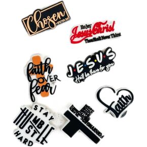 Christian Faith Jesus Shoe Charms for Crocs | Christian Bible Shoe Charms for Crocs Faith Peace Jesus