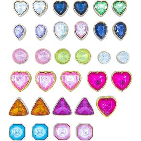 Bling Shoe Charms for Women, 32 Pcs Removable Shoe Decoration Charms, Colorful Jewel Shoe Accessories Gems Shoe Charms for Girls Party Favors Birthday Gifts