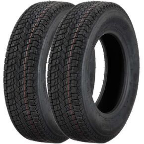 ST205/75D15 Trailer Tires, 6PR Load Range C, 15in Fuel-saving Designed Trailer Tires 205 75 15 for Travel/Camper/Landscape/Cargo/Utility/Boat/Horse/Farm/Hauler Trailer(Pack of 2)
