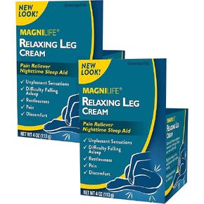 Magnilife Creaming Leg Cream ، تخترق عميق الموضعية للألم وتخفيف متلازمة الساق ، وتهدئة التشنج بشكل طبيعي ، والانزعاج ، والقذف مع اللافندر والمغنيسيوم - 2 عبوات من 4 أوقية
