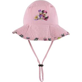 Disney Minnie and Mickey Girls and Boys Sun Boonie Hat - 100% Cotton (Pink)