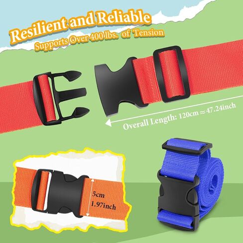 Adjustable Luggage Straps for Suitcases – 4 Pack Bright Colors, Quick-Release Buckle, Secure Travel Luggage Strap for Easy Identification and Safety(Iridescent) in Kuwait