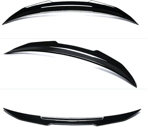 جناح المفسد الجذع الخلفي مناسبة ل infiniti Q50/ Q50s/ 2.0T/ 3.0T/ Luxe/ Premium 2014-2024 4-Door سيدان ، Gloss Black PSM Decklid Lip Accessories in Kuwait