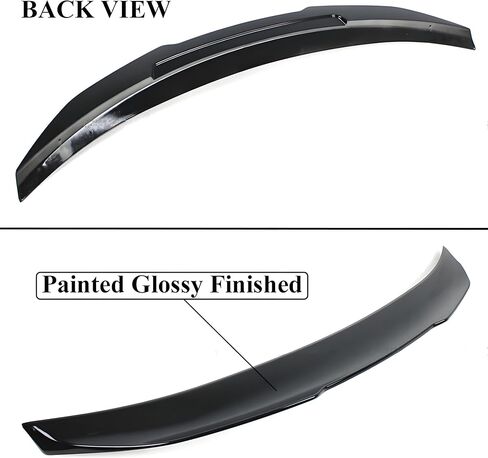 جناح المفسد الجذع الخلفي مناسبة ل infiniti Q50/ Q50s/ 2.0T/ 3.0T/ Luxe/ Premium 2014-2024 4-Door سيدان ، Gloss Black PSM Decklid Lip Accessories in Kuwait