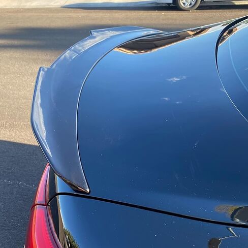 جناح المفسد الجذع الخلفي مناسبة ل infiniti Q50/ Q50s/ 2.0T/ 3.0T/ Luxe/ Premium 2014-2024 4-Door سيدان ، Gloss Black PSM Decklid Lip Accessories in Kuwait