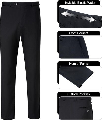 Men's Suit Slim Fit 3 Pieces Suit Set, Business Casual Suits for Men Two Button Soild Jacket Vest Pants Set with Tie in Saudi Arabia