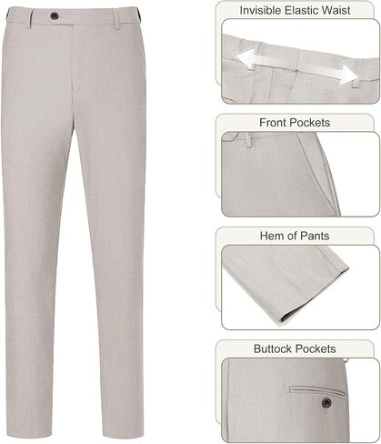 Men's Suit Slim Fit 3 Pieces Suit Set, Business Casual Suits for Men Two Button Soild Jacket Vest Pants Set with Tie in Saudi Arabia
