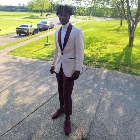 Mens Suits Prom Wedding Suits for Men White Pant Suit Set Classic Fit 2 Piece One Button Men's Suits in Kuwait