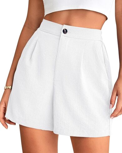 BTFBM Womens Shorts Dressy Casual Summer 2025 High Waisted Tailored Pleated Business Work Trouser Shorts with Pockets in Saudi Arabia