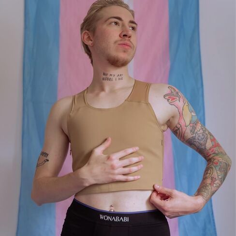 Chest binder,Trans Binder with Both Side Zipper Corsets FTM for Queer Nonbinary - 018B Flat Pro Binder in Saudi Arabia