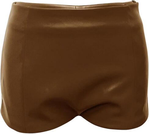 Orchidays Women's Faux Leather High Waisted Shorts Skinny Sexy Mini Shorts Hot Pants in Kuwait