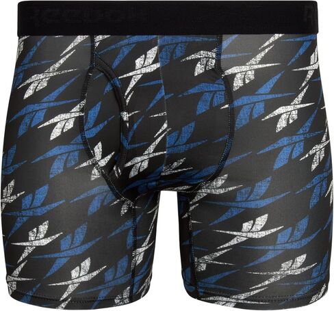 Reebok Mens Boxer Briefs - 8 Pack Performance Stretch Mens Underwear Boxers with Functional Fly, 6" Inseam Boxers for Men in Saudi Arabia
