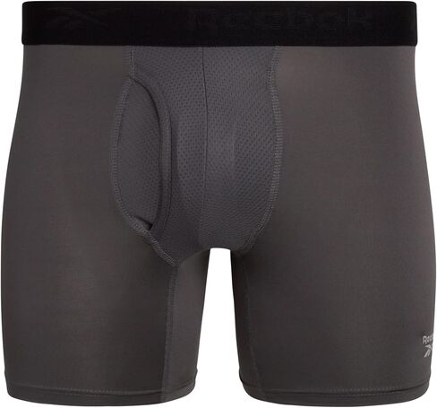 Reebok Mens Boxer Briefs - 8 Pack Performance Stretch Mens Underwear Boxers with Functional Fly, 6" Inseam Boxers for Men in Saudi Arabia