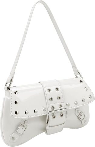 Ayliss Women's Shoulder Bag Small Purse Y2K Handbag Rivet Punk Hobo Purse with Buckle Top Handle Clutch Trendy Bag Club in Kuwait