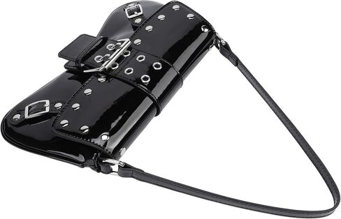 حقيبة كتف Ayliss Women's Latter Presh Y2K Handbag Proget Punk Hobo Presh مع Buckle Top Handle Handle Club العصرية Bag Club in Saudi Arabia