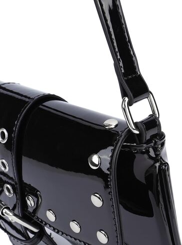 حقيبة كتف Ayliss Women's Latter Presh Y2K Handbag Proget Punk Hobo Presh مع Buckle Top Handle Handle Club العصرية Bag Club in Saudi Arabia