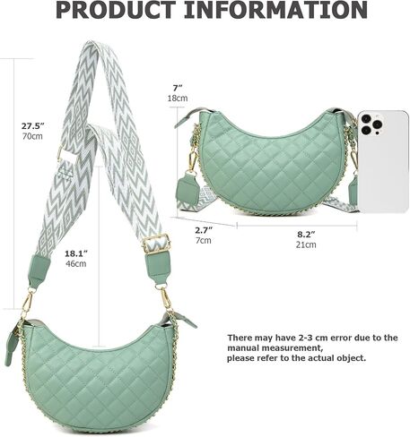 myfriday Leather Crossbody Hobo Bag for Women Lightweight Crescent Travel Sling Shoulder Bag with Removable Strap in Saudi Arabia